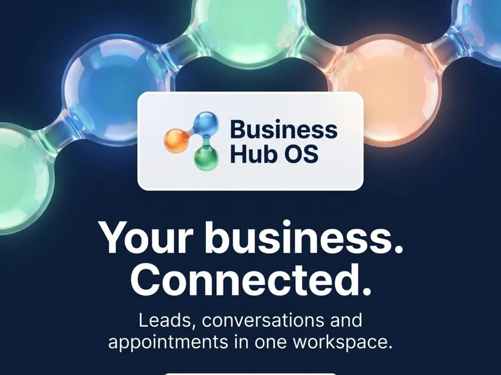 Ad creative & campaign setup illustration from the Business Hub OS showcase