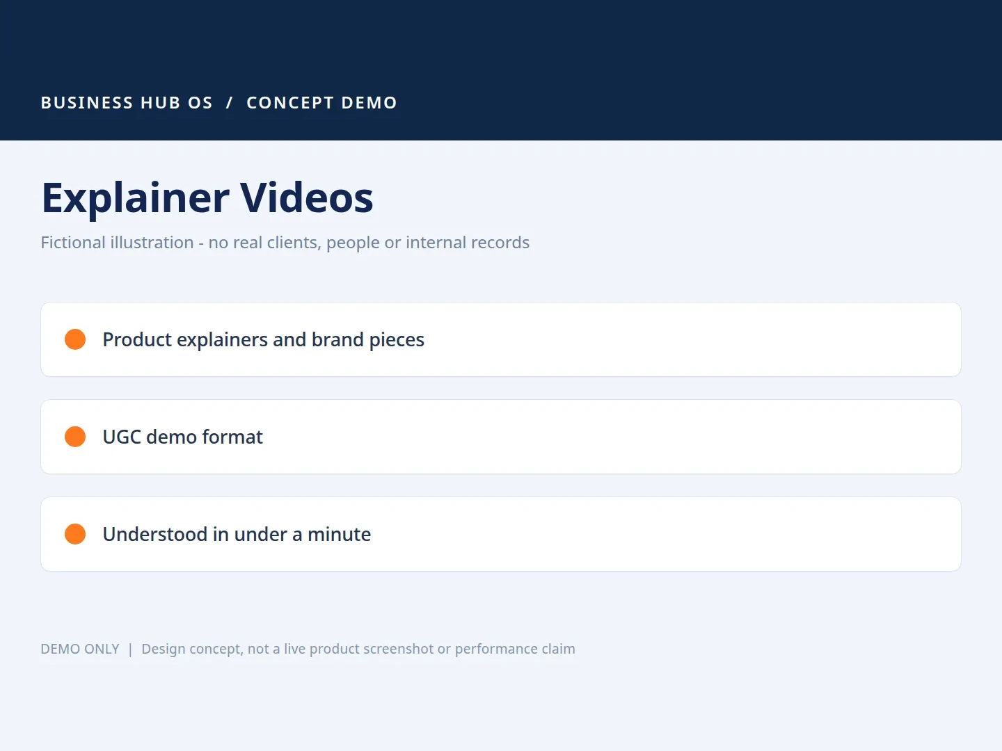 Explainer & brand videos illustration from the Business Hub OS showcase