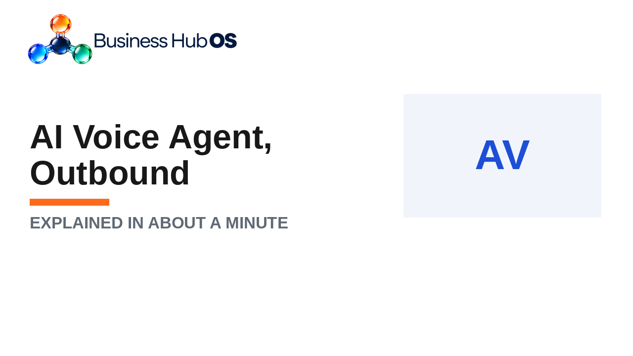 AI voice agent, outbound