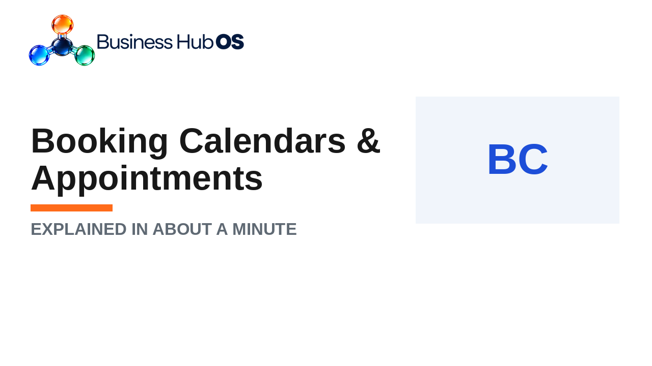Booking calendars & appointments