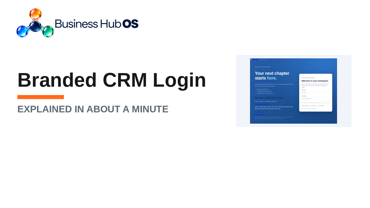Branded CRM login