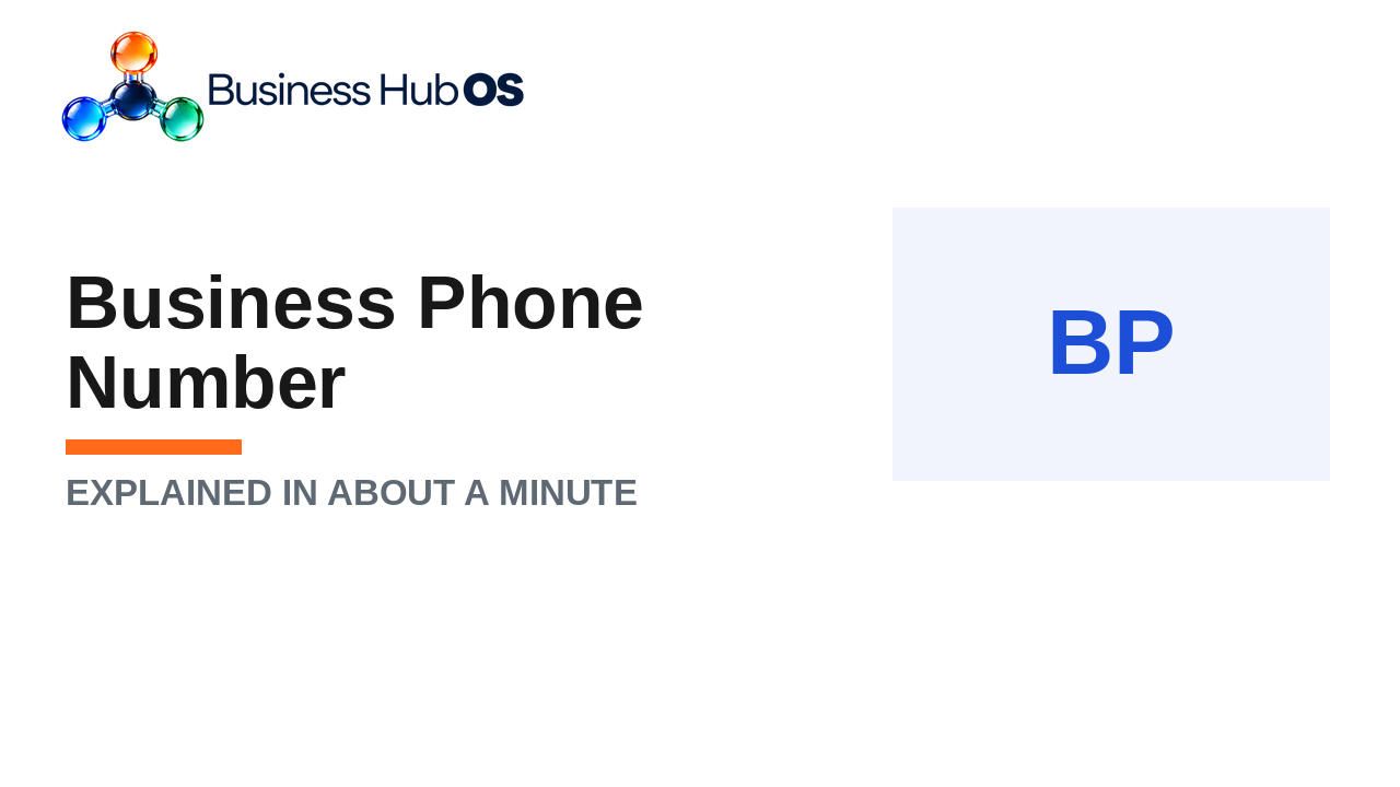 Business phone number