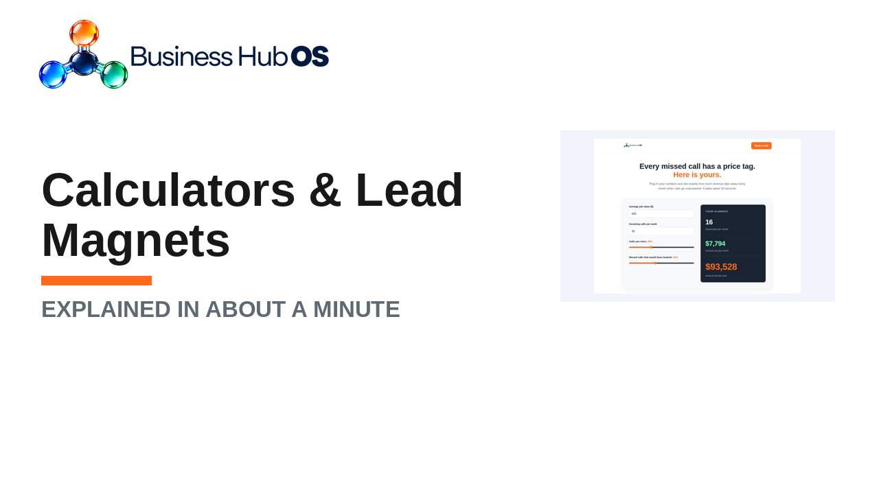 Calculators & lead magnets