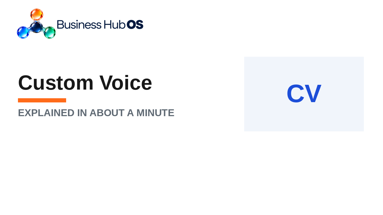 Custom voice