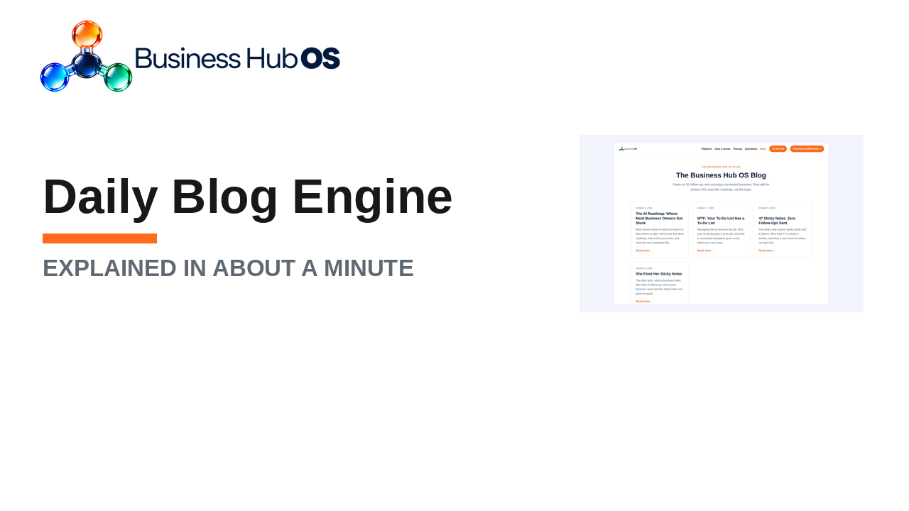 Daily blog engine