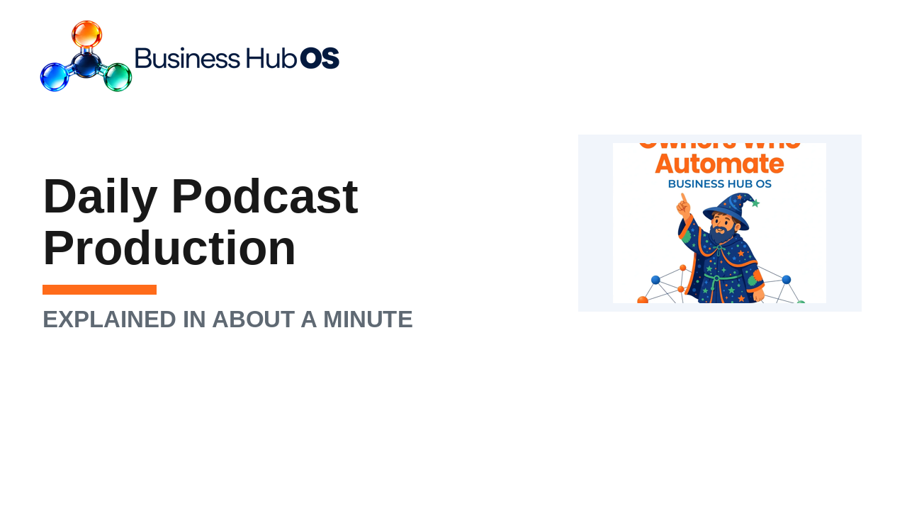 Daily podcast production