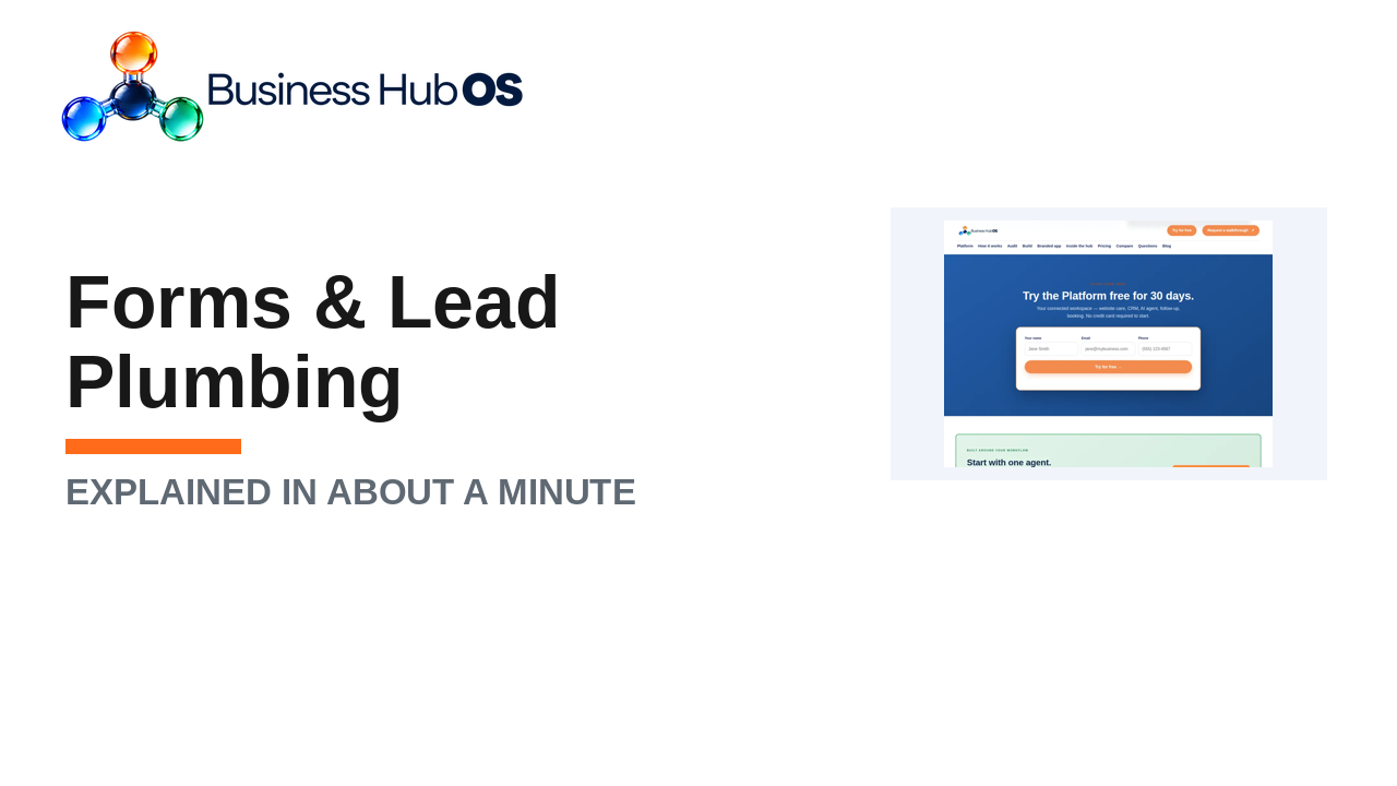 Forms & lead plumbing