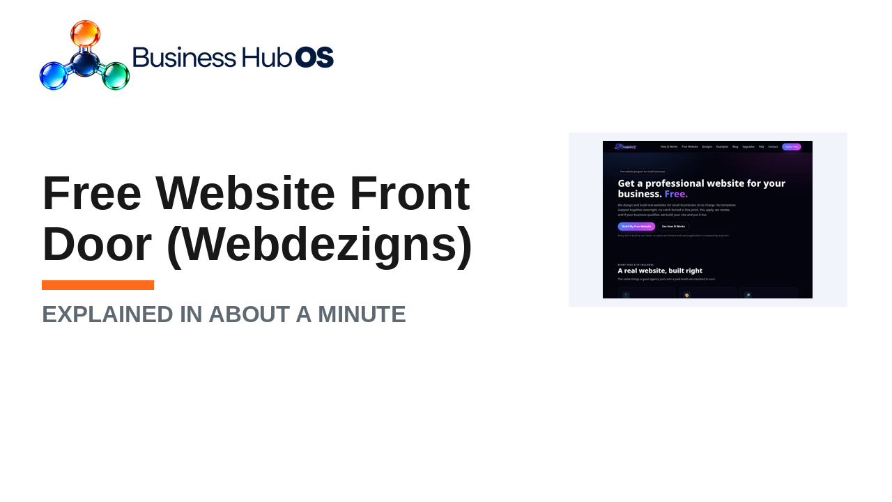 Free website front door (Webdezigns)