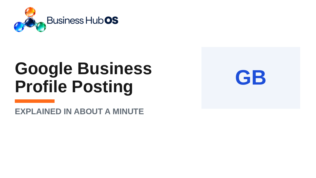 Google Business Profile posting