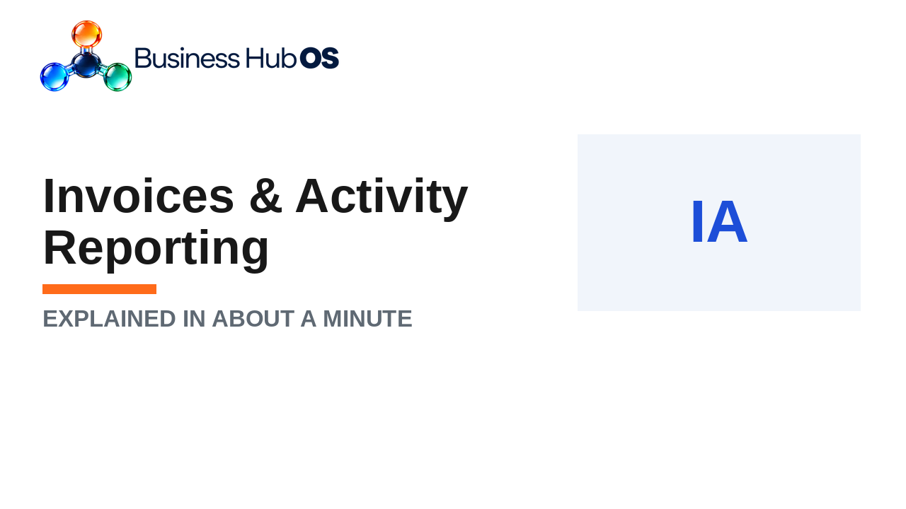 Invoices & activity reporting