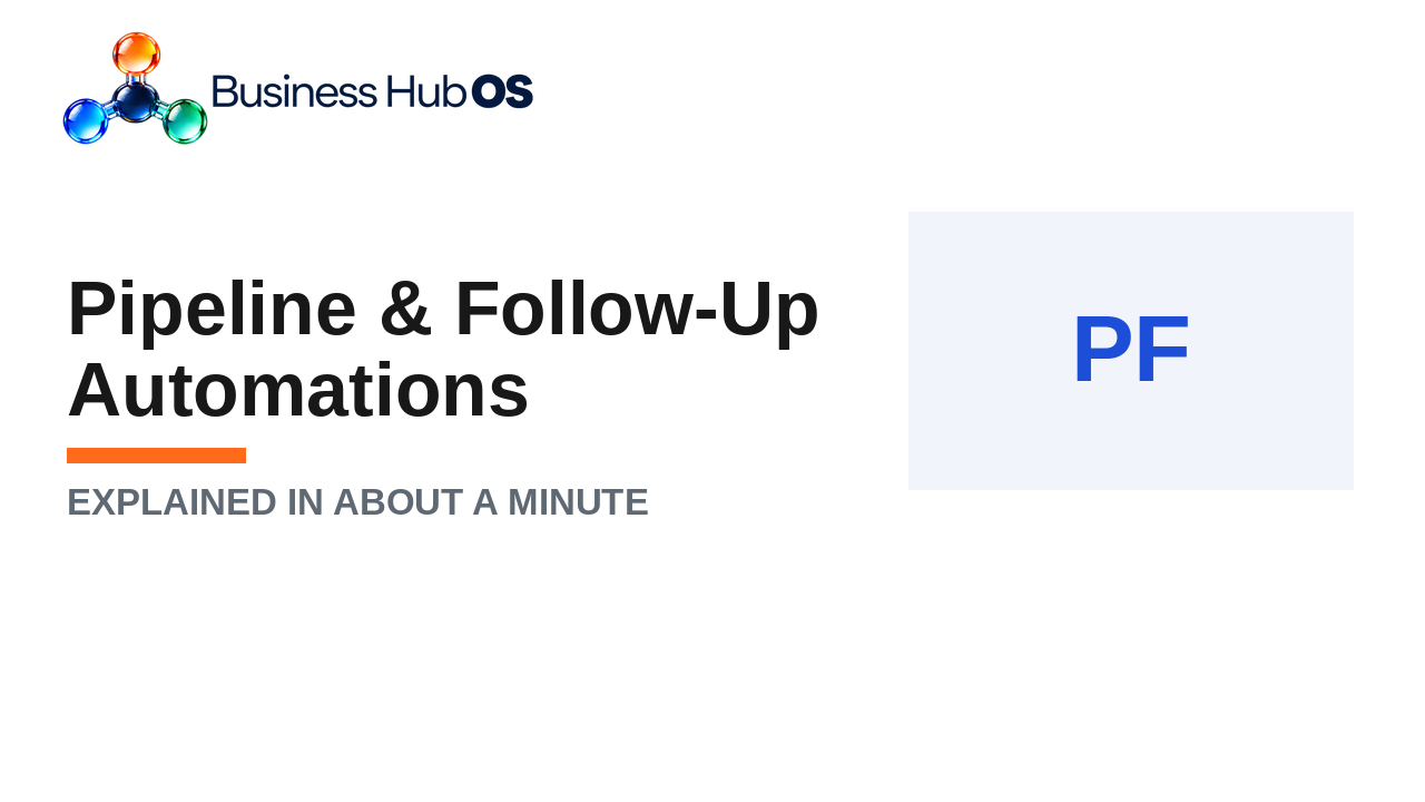 Pipeline & follow-up automations