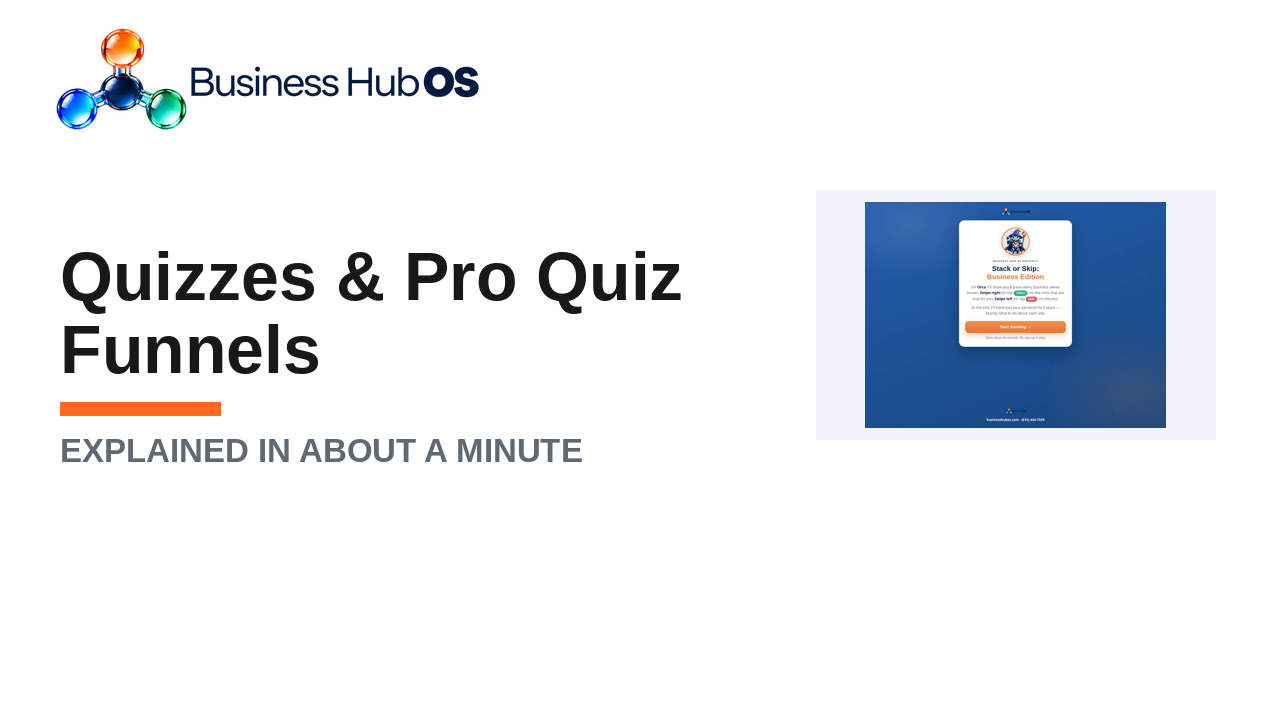 Quizzes & Pro Quiz funnels